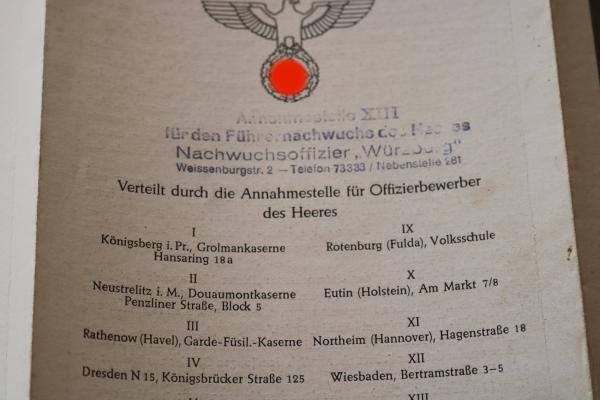 Broschüre Eichenlaubträger des Heeres - Major von Hirschfeld